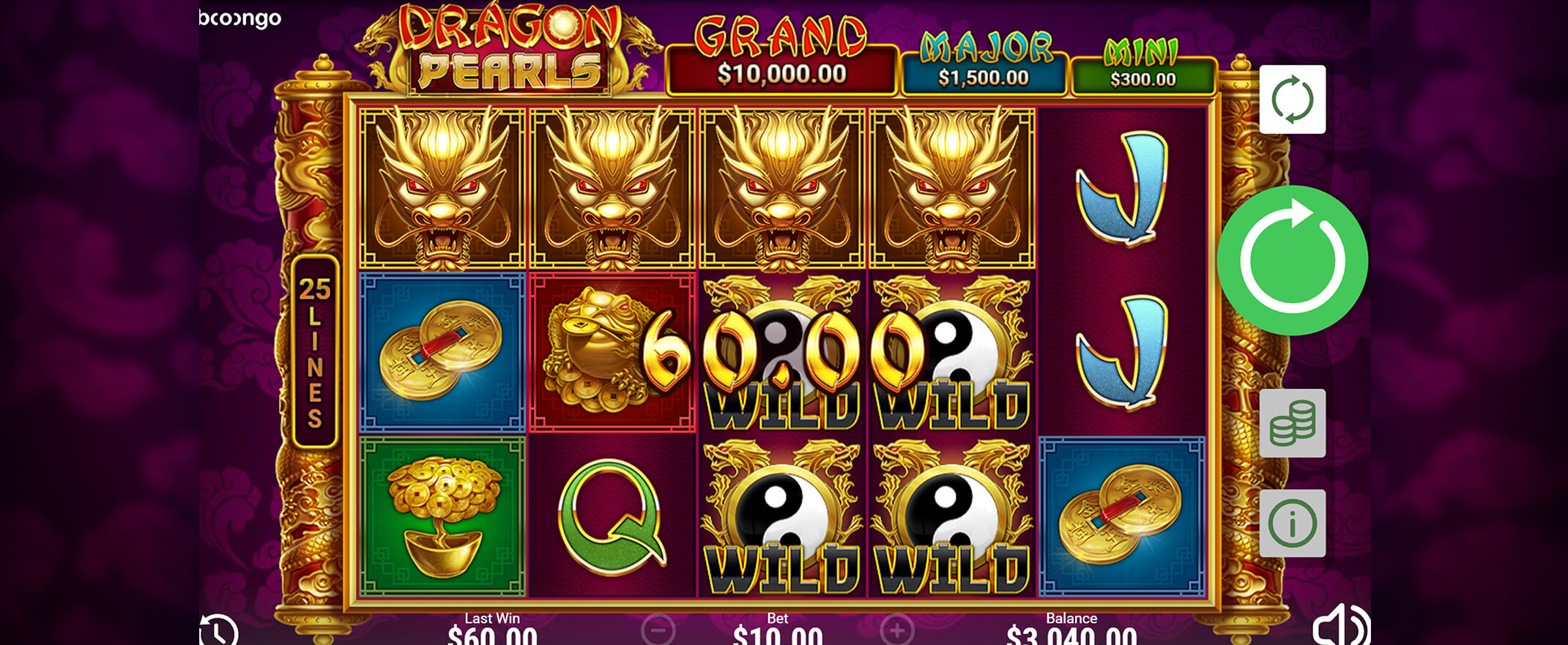 Dragon Pearls: Hold and Win slot from Booongo