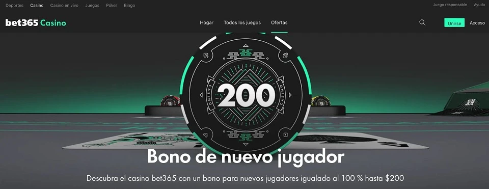 Bono bienvenida bet365 Casino - Johnslots