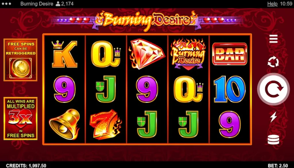 burning desire slot