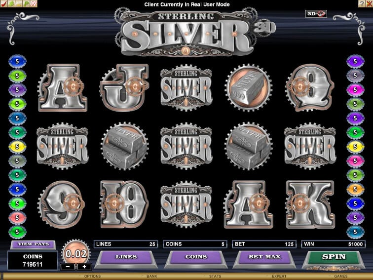 sterling silver 3d slot