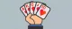 JohnSlots - bluffaaminen pokerissa - kuvan pokerikädessä 10, jätkä, akka, kunkku ja ässä. photo