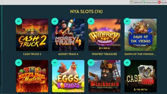 Spelautomater på en mörkblå bakgrund hos No Account Casino