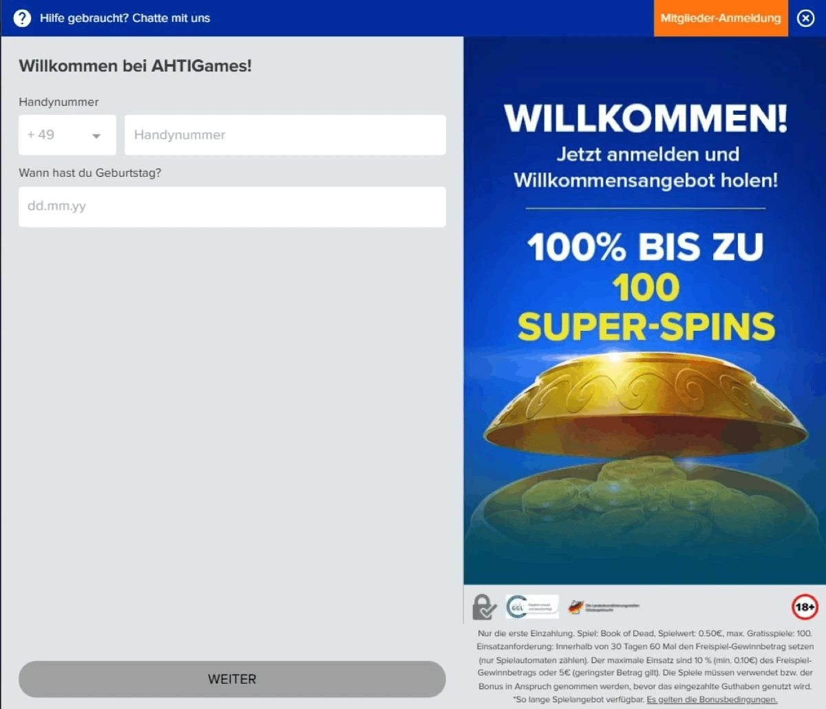 Registrierung & Verifizierung bei Athi Games