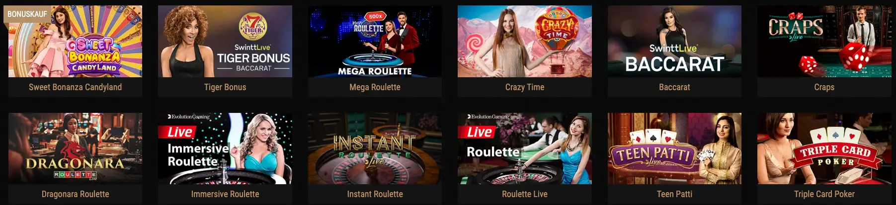 Beliebte Live Casino Spiele bei King Billy