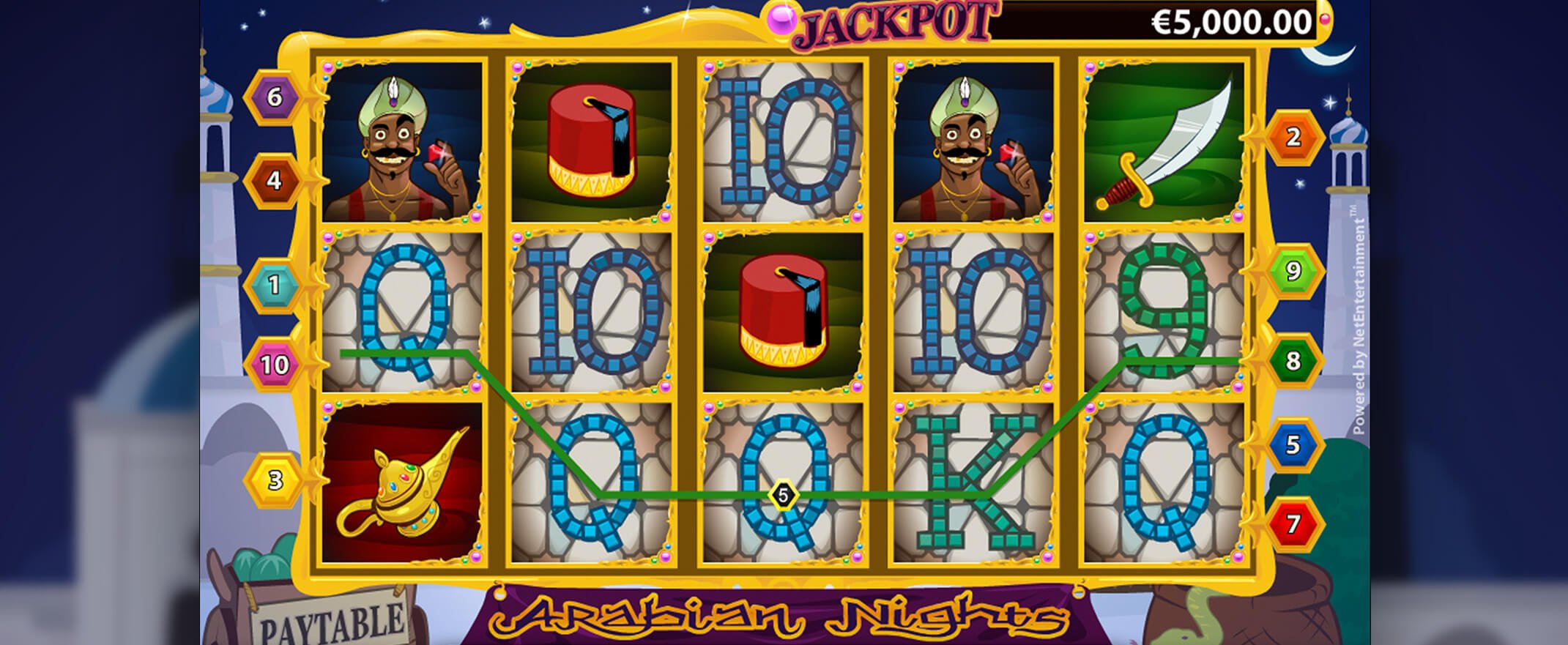 Arabian Nights JAckpot-Spiel von NEtEnt