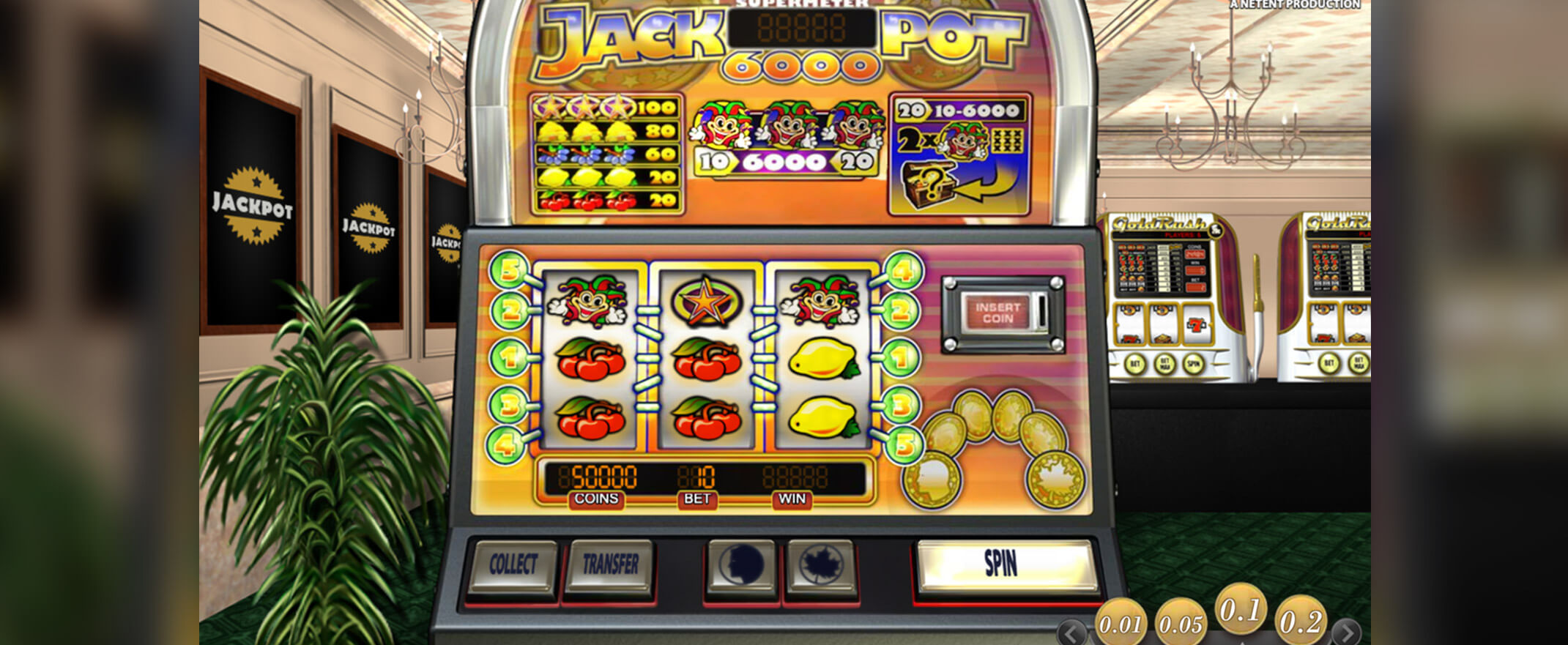 Jackpot 6000 Spielautomat von NetEnt