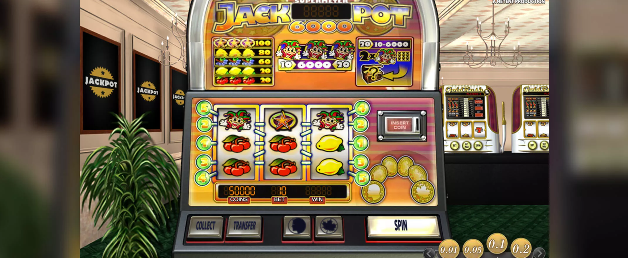 Jackpot 6000 peliautomaatti NetEntilta