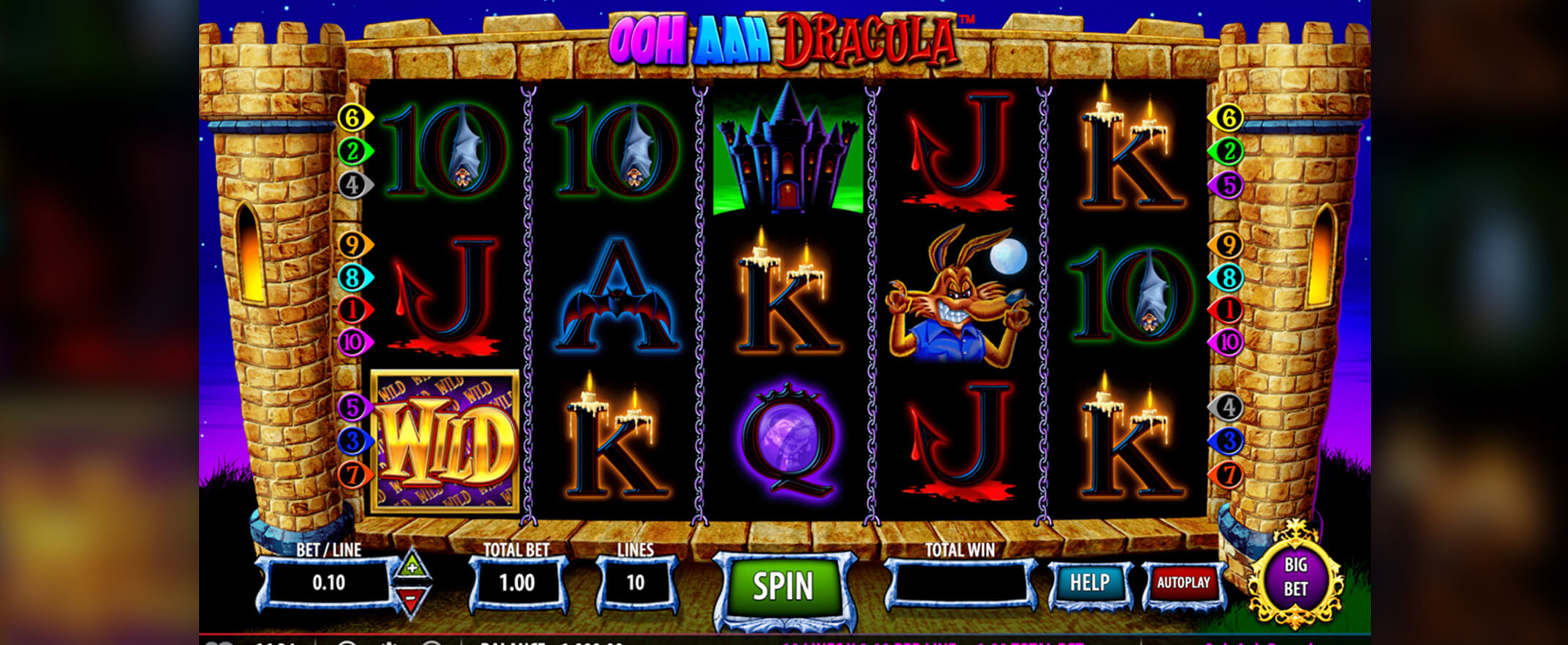 Ooh Aah Dracula slot by Barcrest