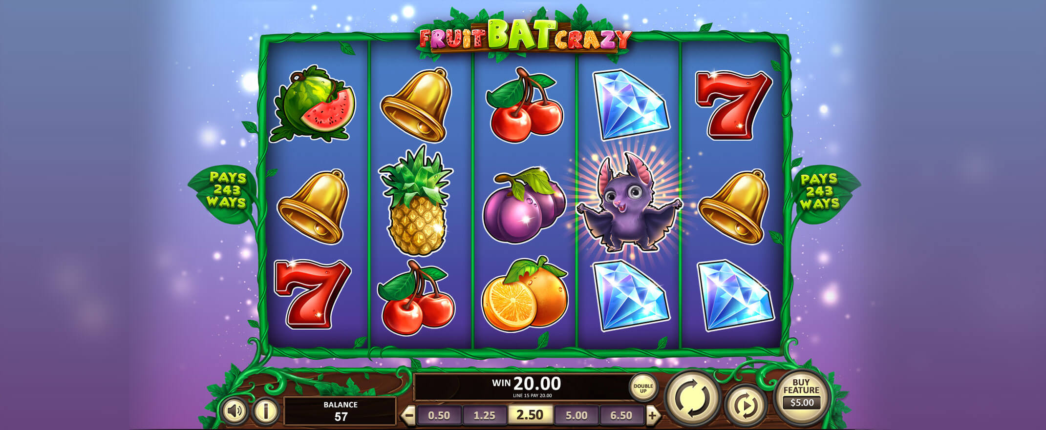 Fruit Bat Crazy peliautomaatti Betsoftilta