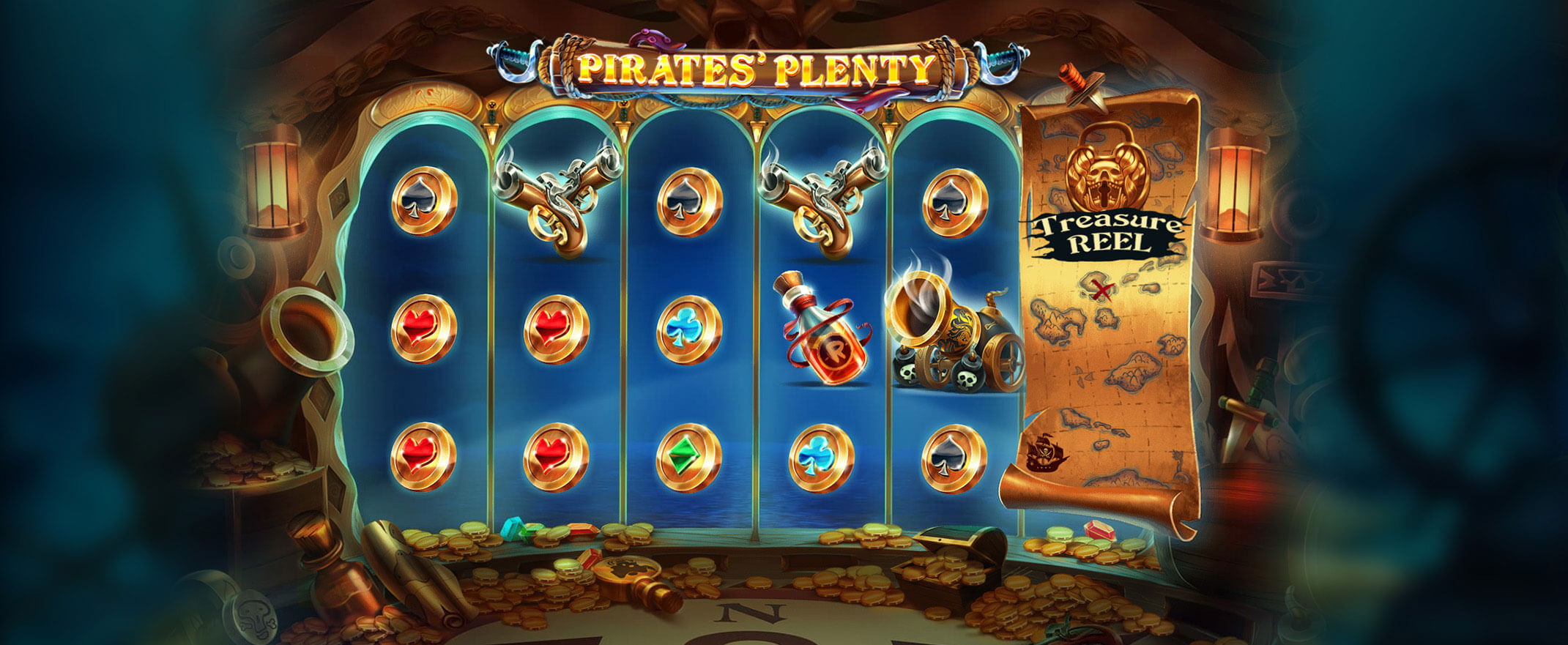 Pirate's Plenty Spielautomat con Red Tiger