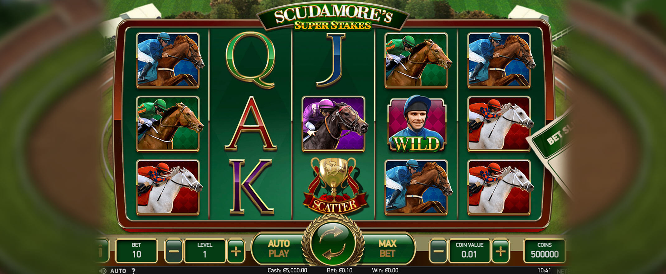 Scudamore's Super Stakes video slot from NetEnt
