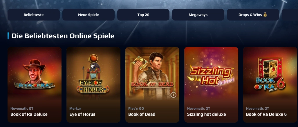 NetBet Slotauswahl