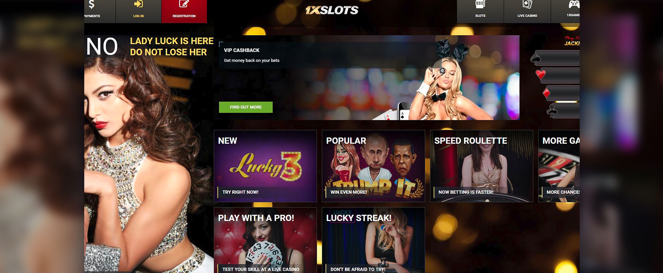 1xslots casinospill og spilleautomater