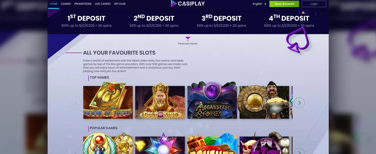 Casiplay Spielautomaten und andere Casino Spiele
