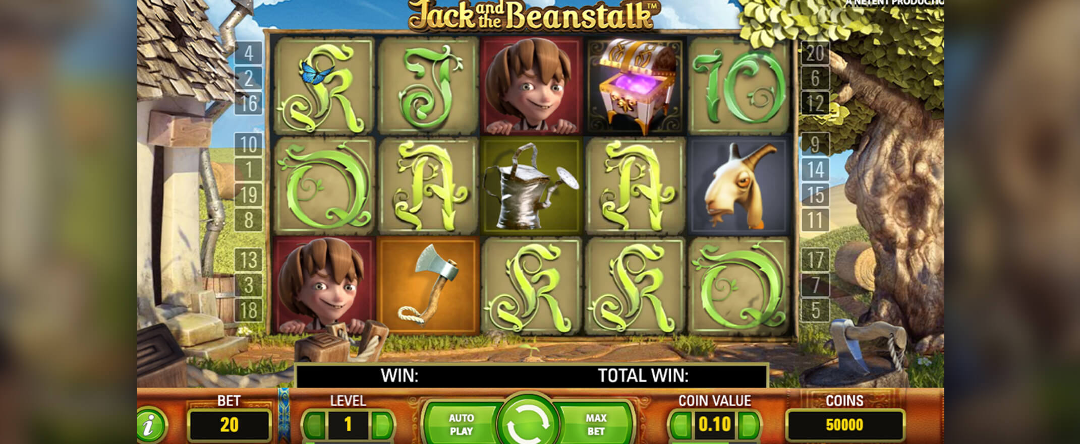 Jack and the Beanstalk Spielautomat von NetEnt