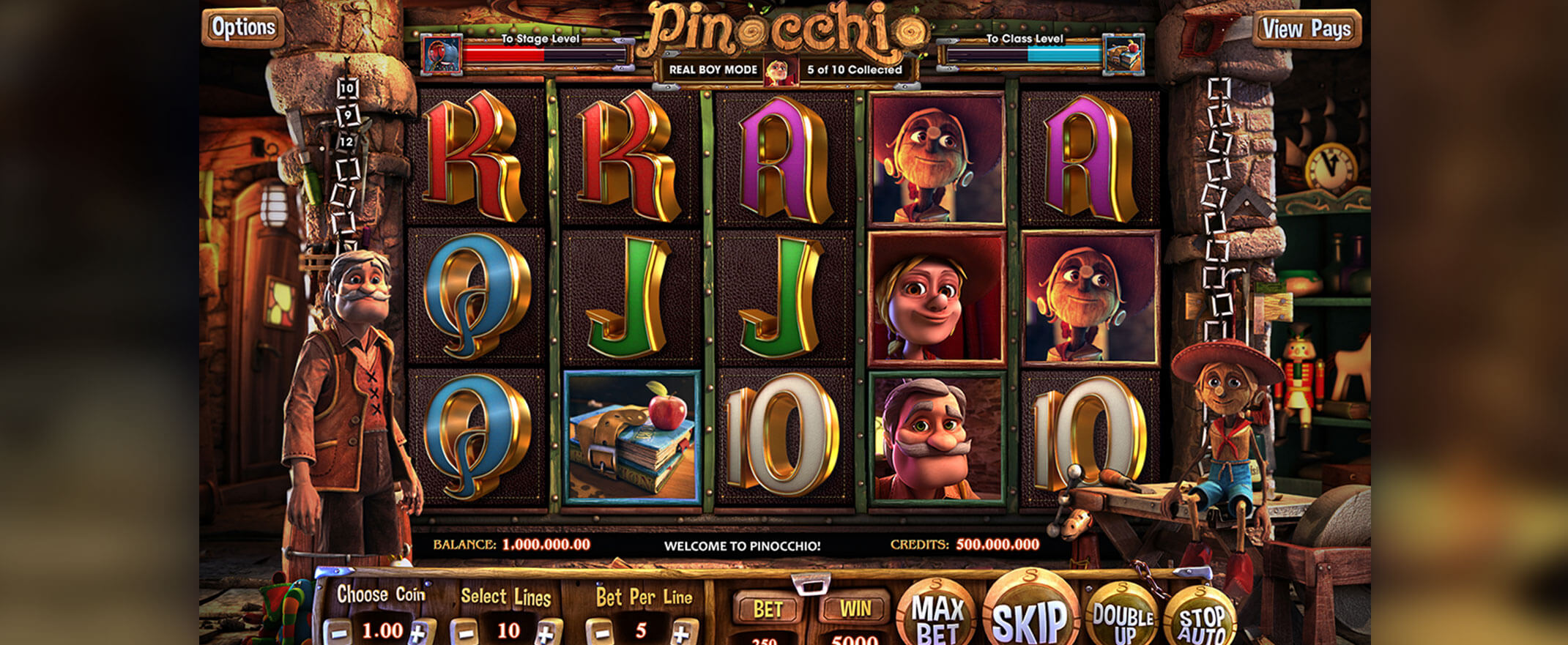 Pinocchio Betsoft peliautomaatti