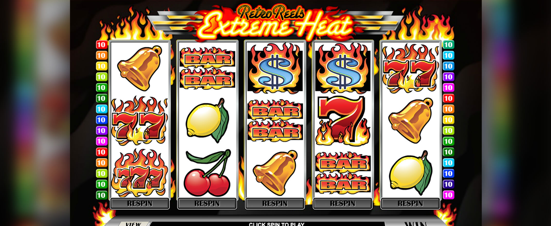 Retro Reels Extreme Heat Spielautomat von Microgaming