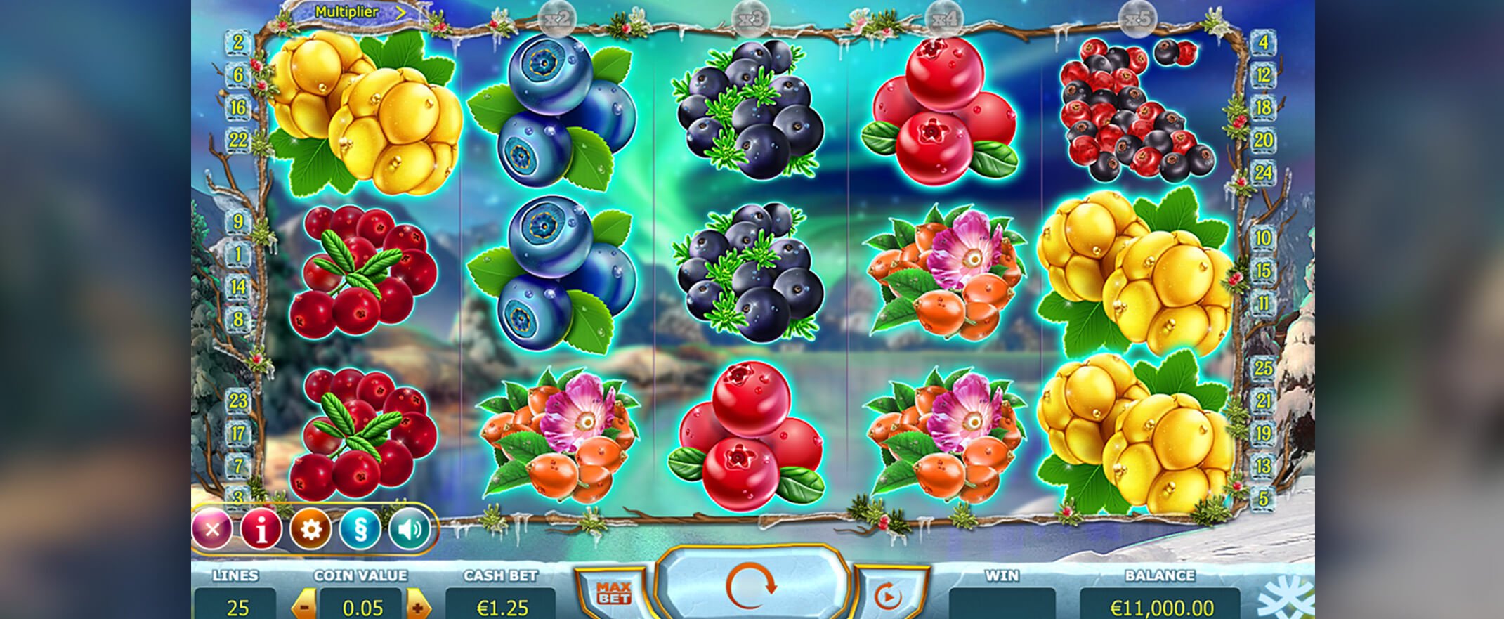 Winterberries Spielautomat von Yggdrasil