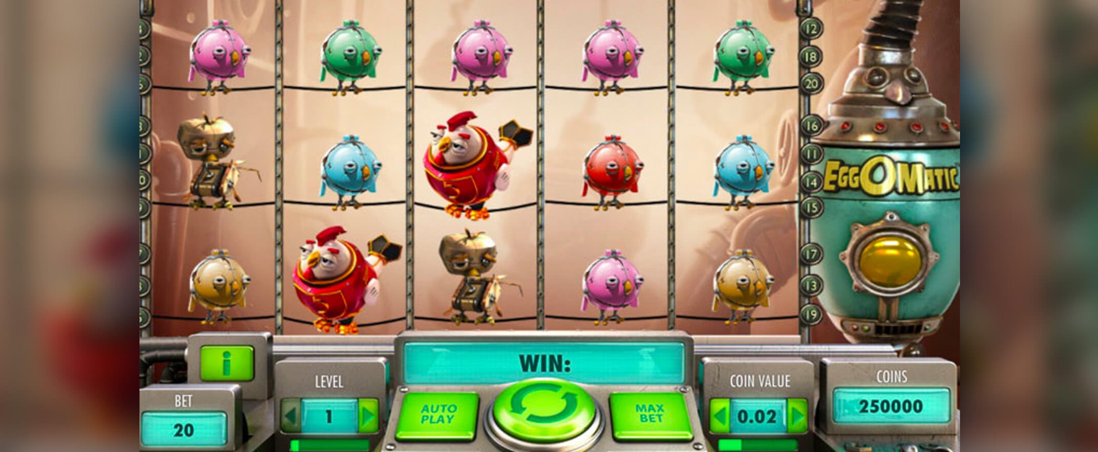 Js Eggomatic Screenshot Image EggOmatic slot from NetEnt