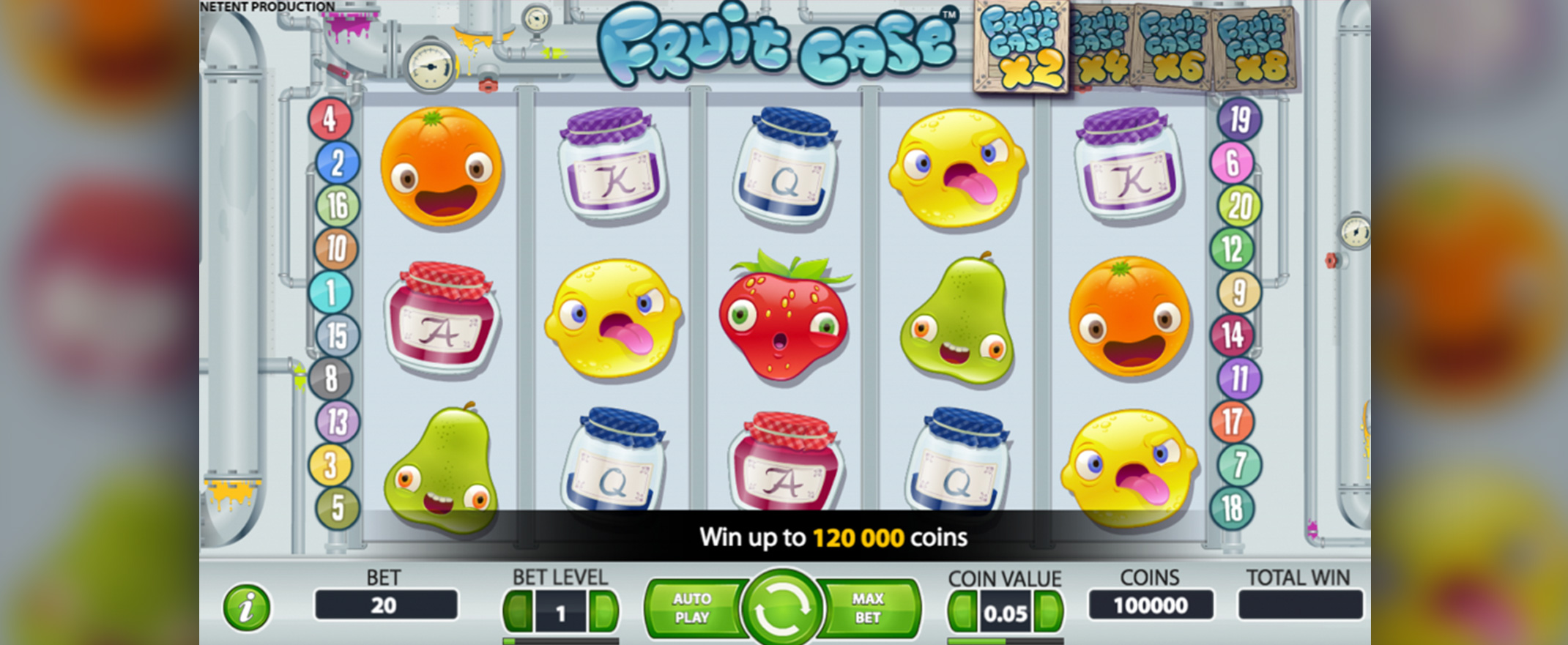 Fruit Case Spielautomat von NetEnt