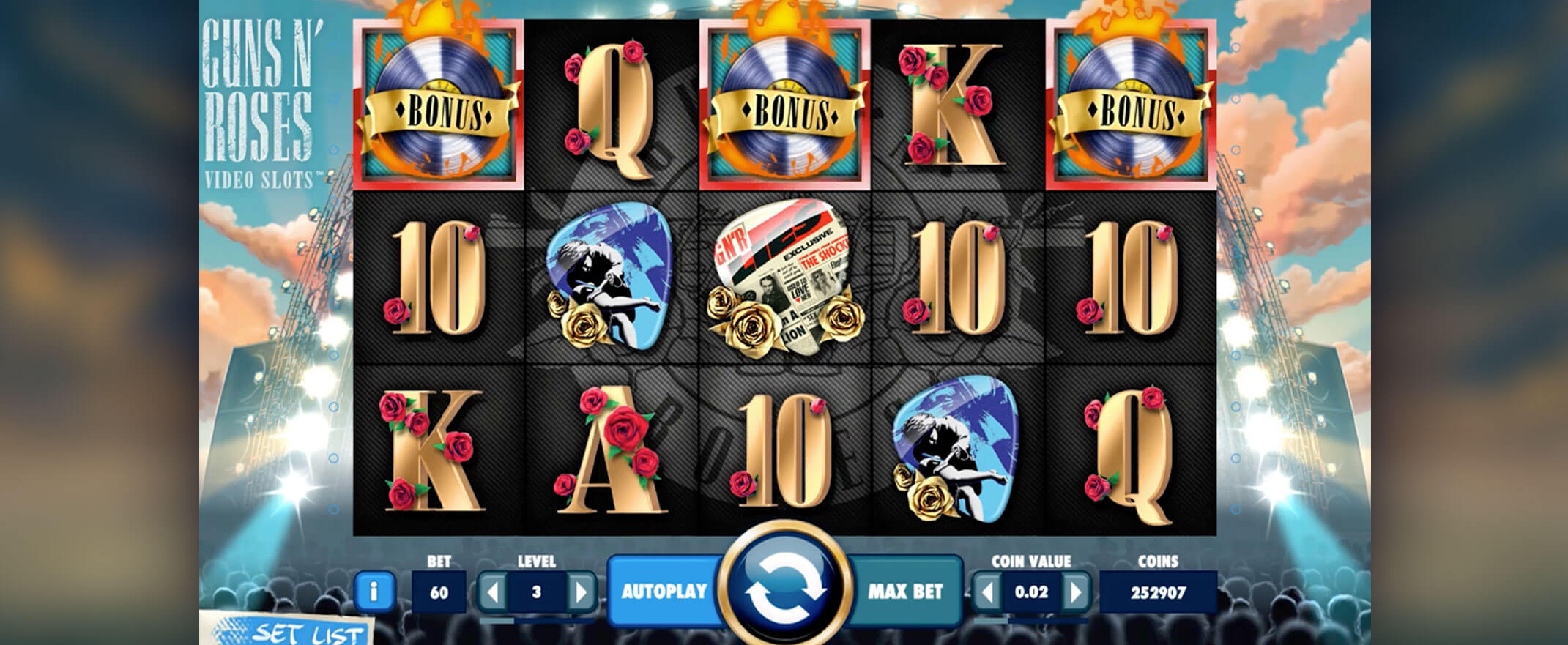 Guns 'n Roses slot from NetEnt