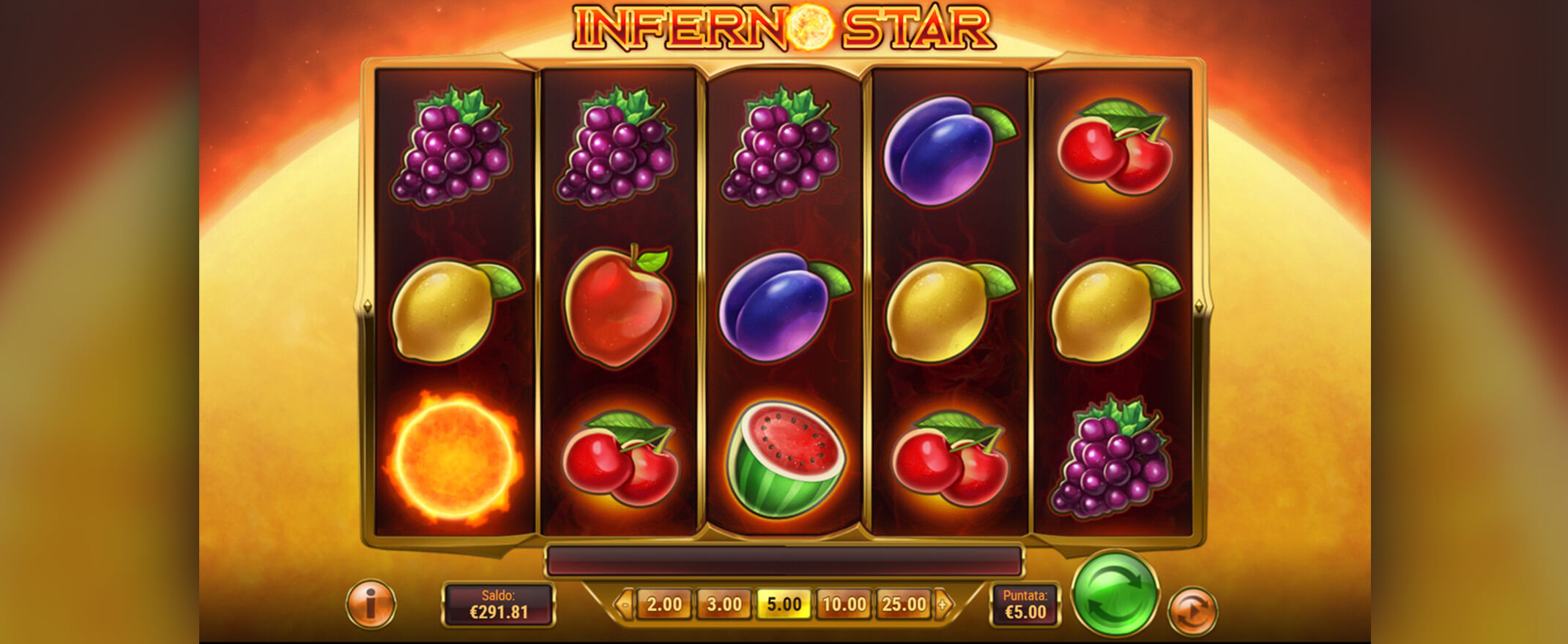 Inferno Star Spielautomat von Play'n Go