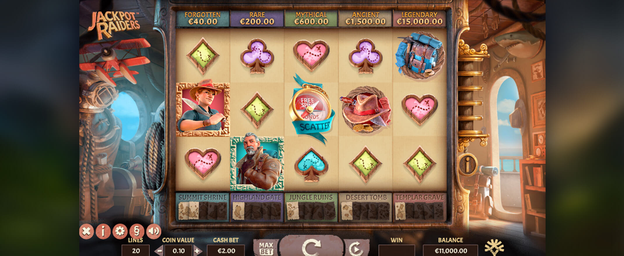 Jackpot Raiders Spielautomat von Yggdrasil