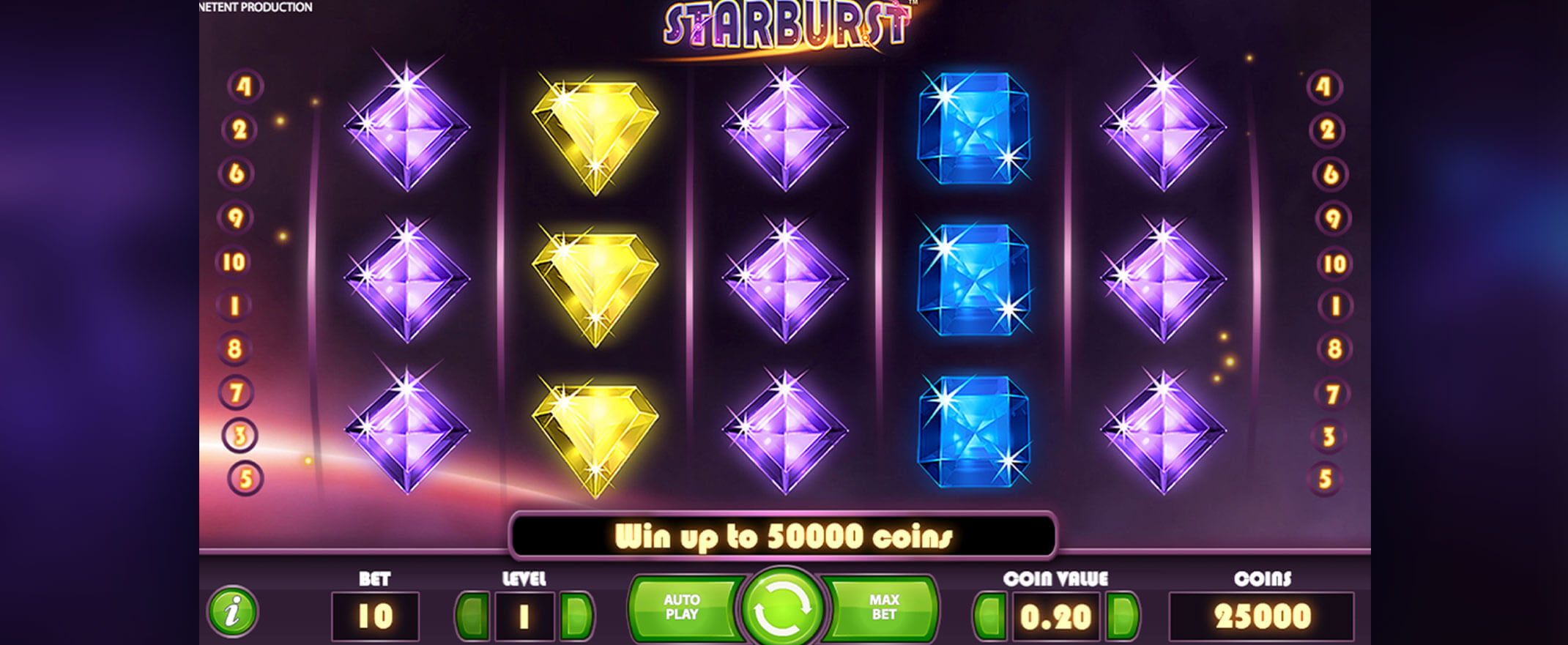 Starburst Spielautomat von NetEnt