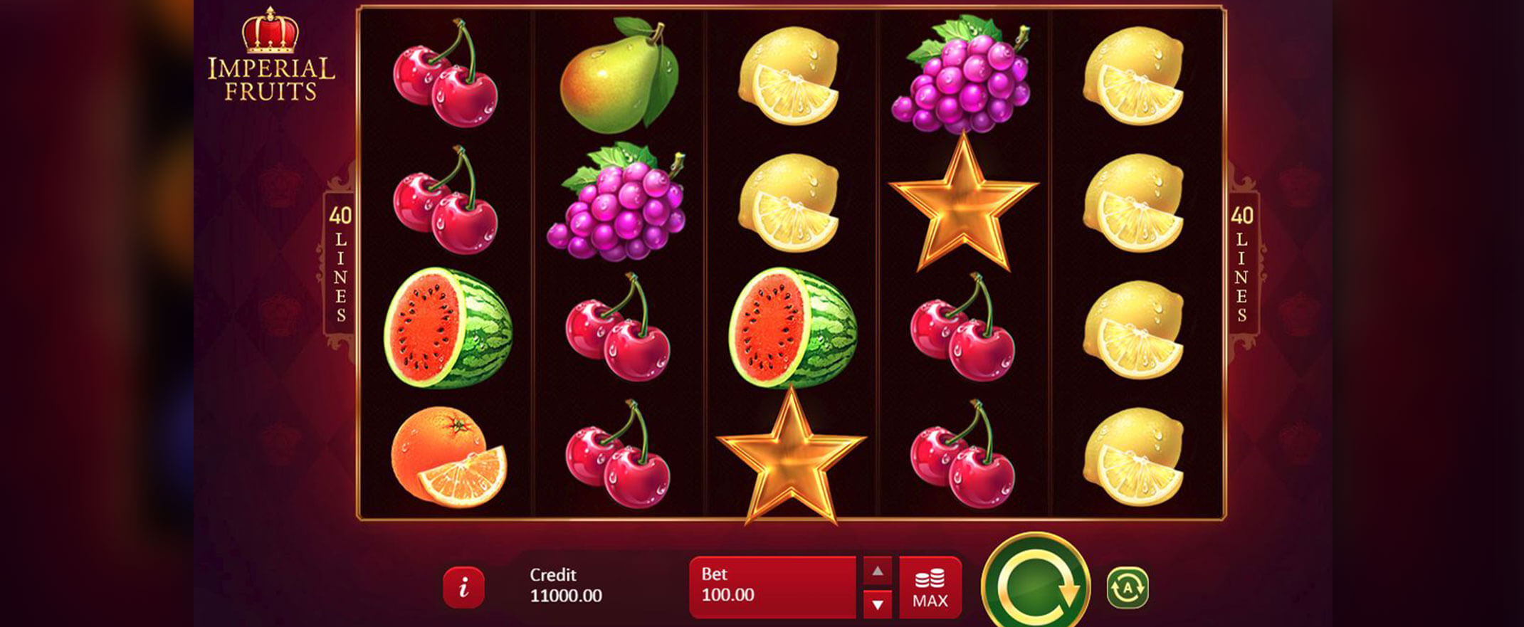 Imperial Fruits: 40 Lines Spiel von Playson