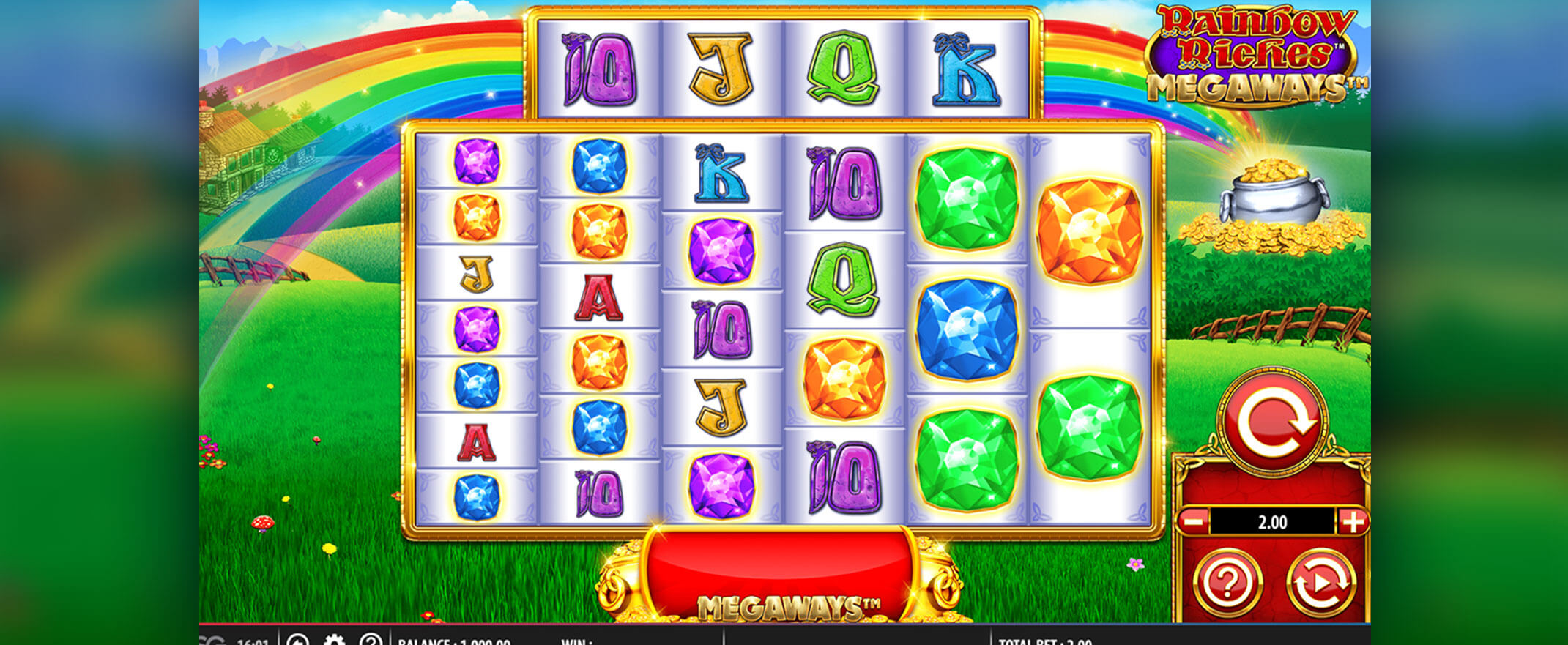 Rainbow Riches Megaways ilmaiskierrokset