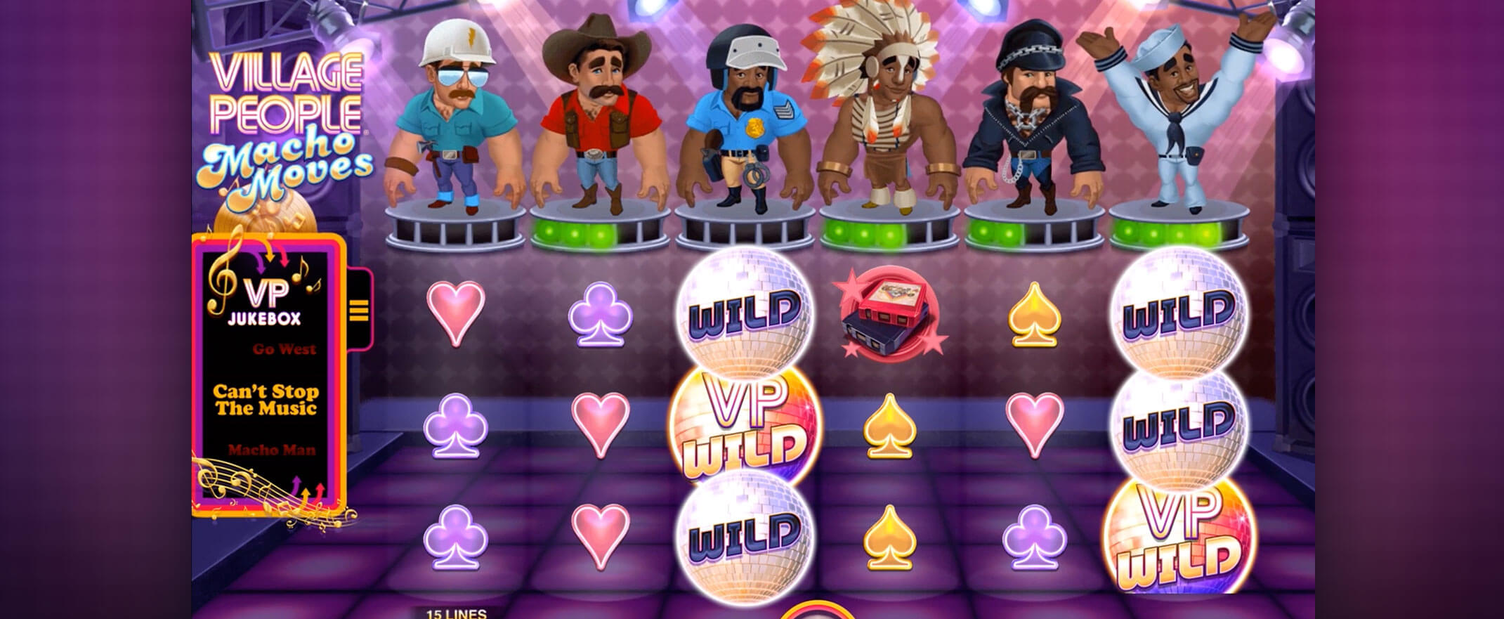 Village People Macho Moves Spiel von Microgaming