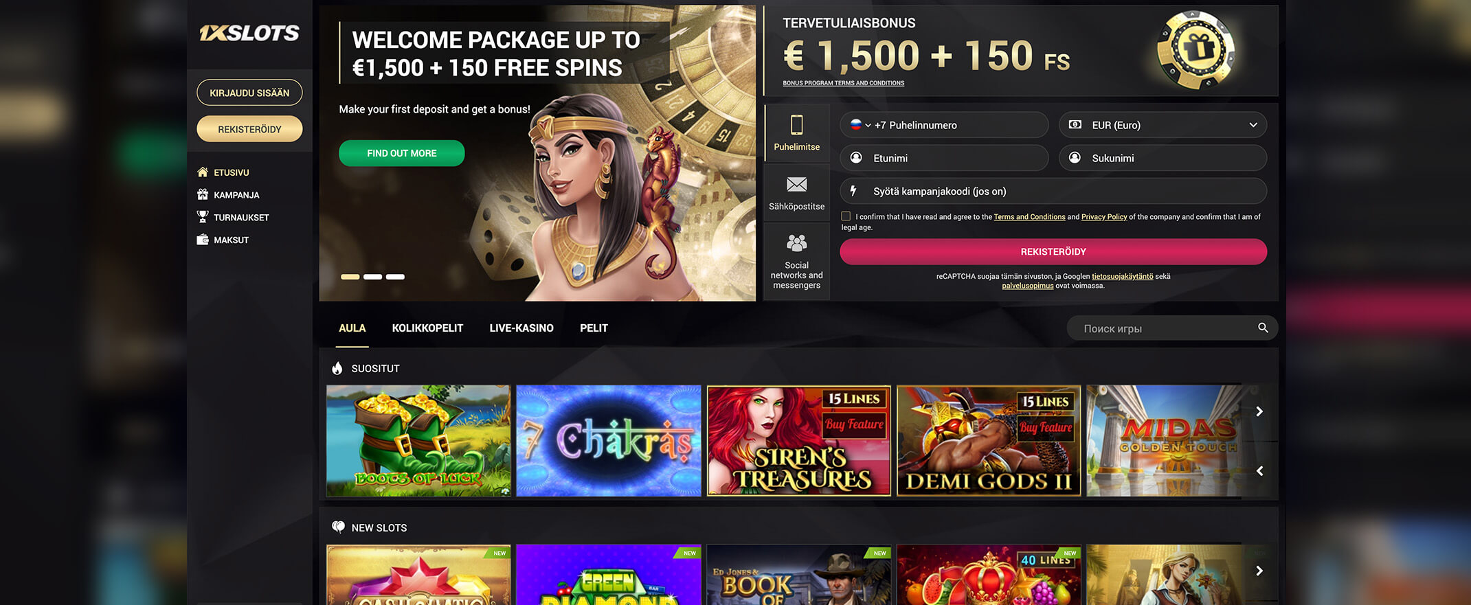 1xslots Casino Spiele und Spielautomaten