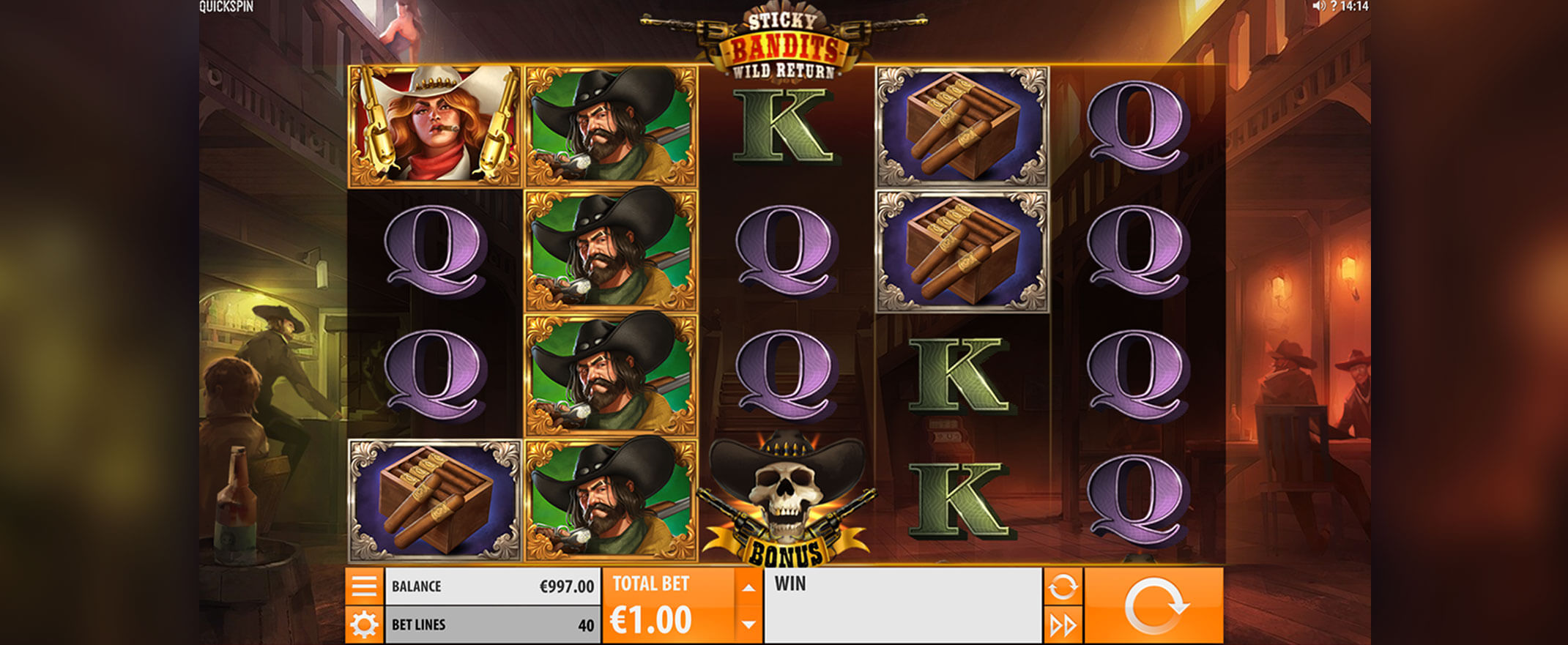 Sticky Bandits: Wild Return slot from Quickspin