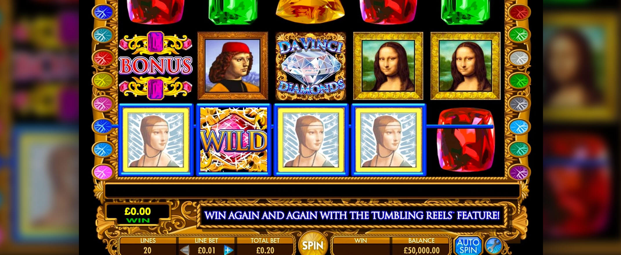 Da Vinci Diamonds slot from IGT