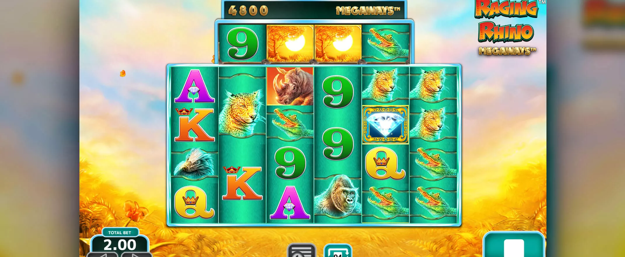 Raging Rhino video slot from WMS