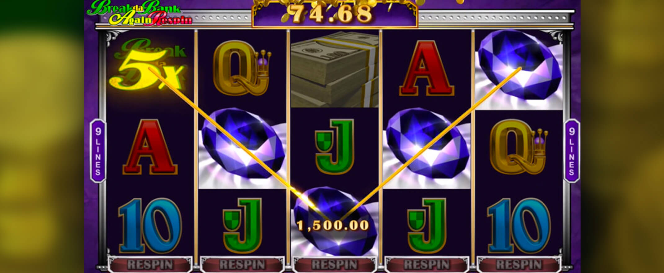 Break Da Bank Again Respin video slot from Microgaming