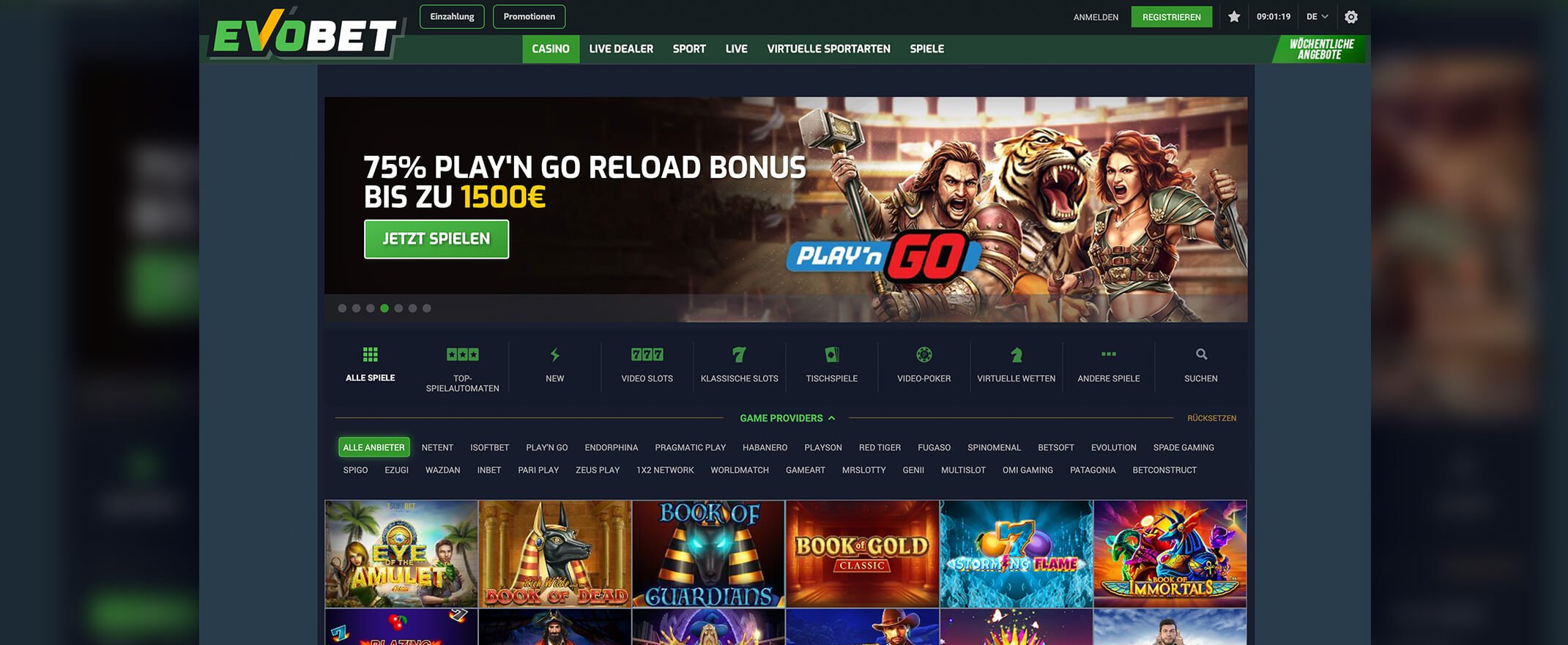 Evobet Reloaded Casino Bonus