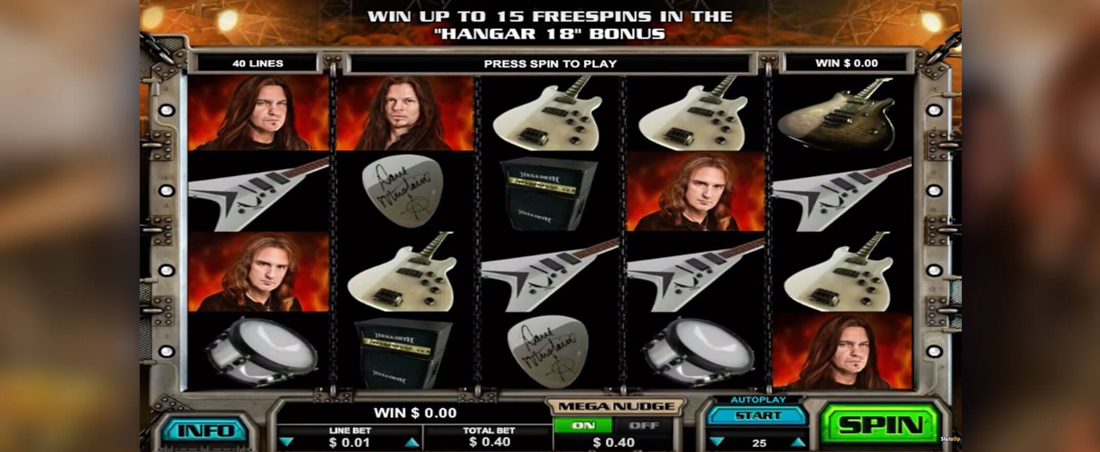 Megadeth peliautomaatti Leanderilta