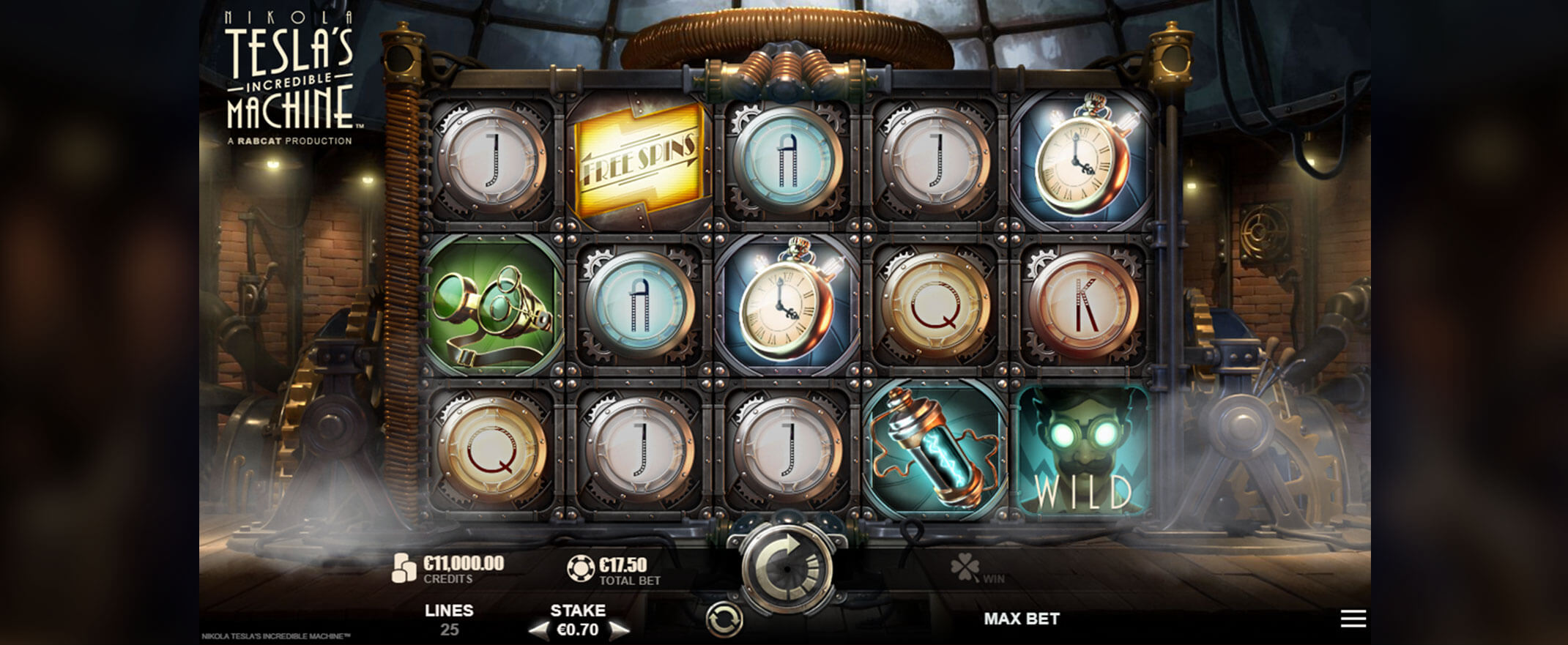 Nikola Tesla's Incredible Machine video slot from Yggdrasil