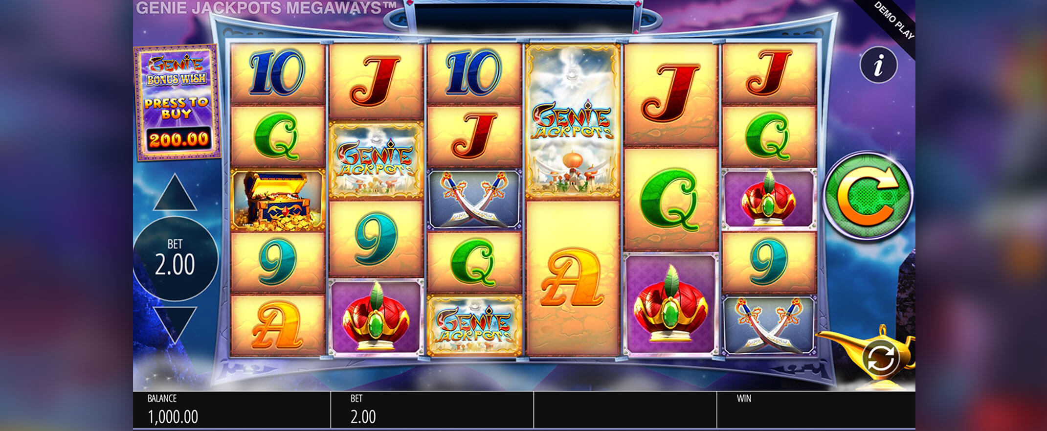 Genie Jackpots Megaways slot by Blueprint