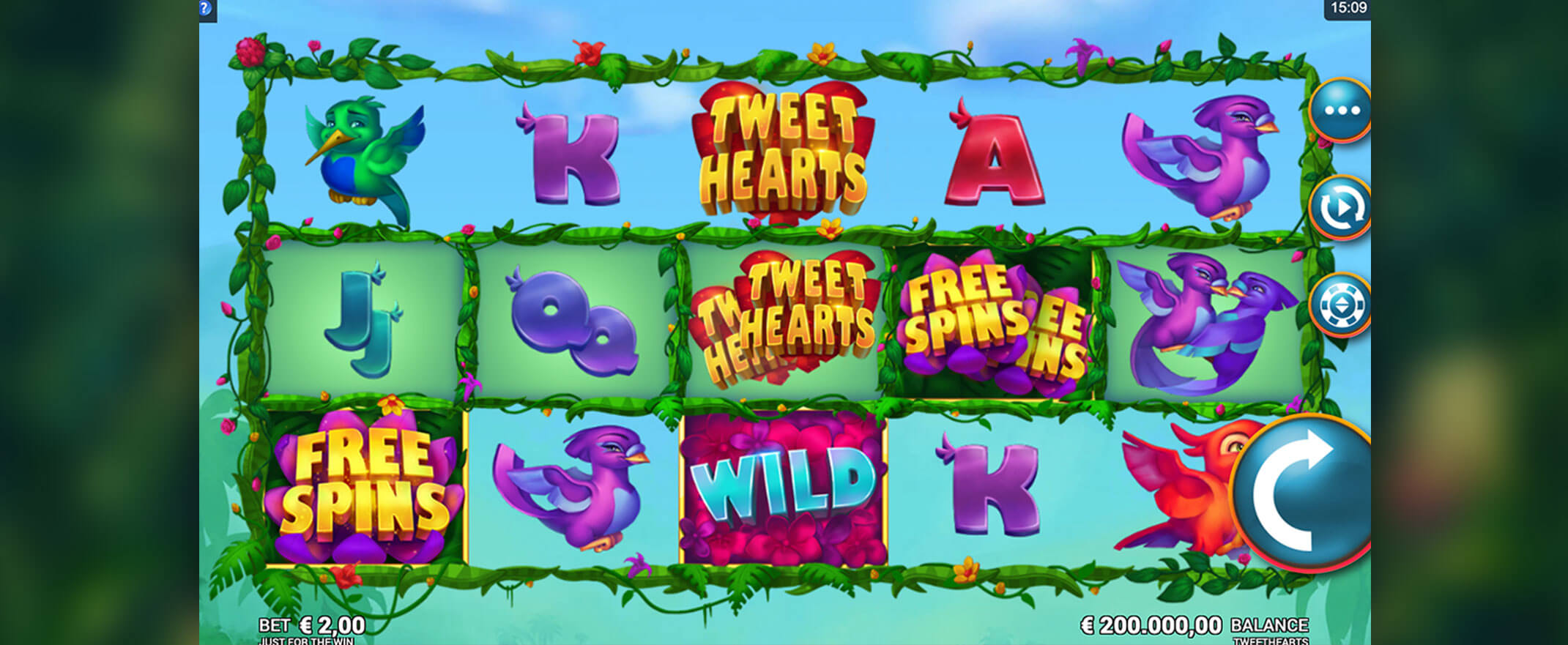 Tweet Hearts slot by JFTW and Microgaming