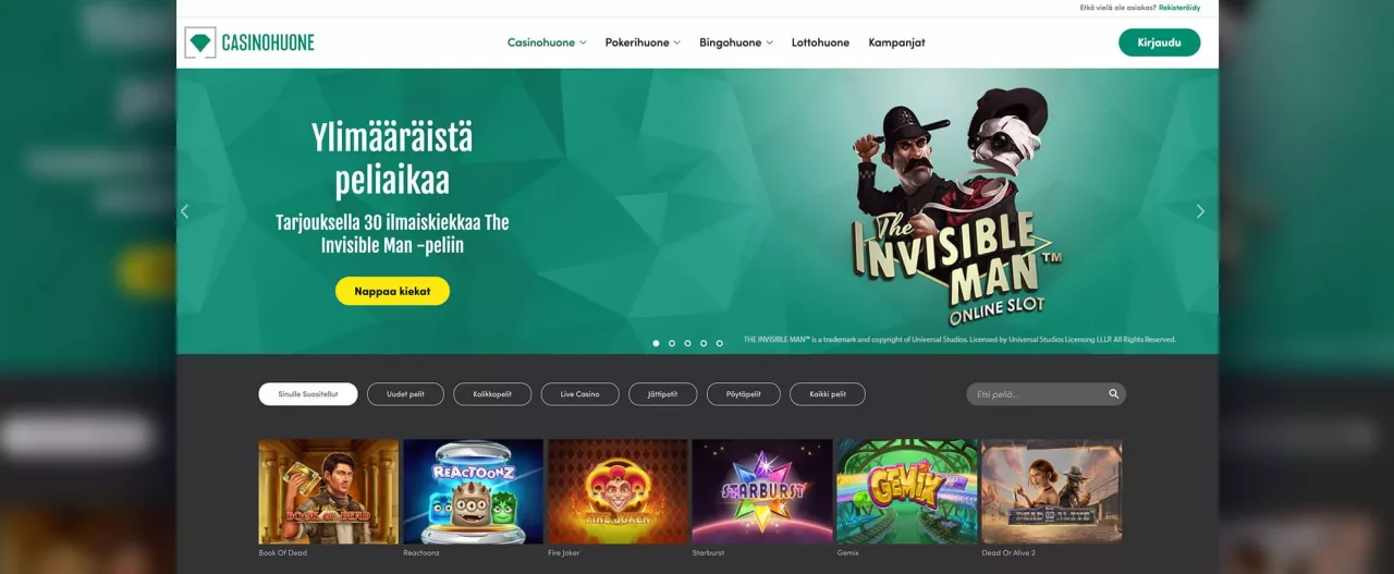 Casinohuone kotisivu