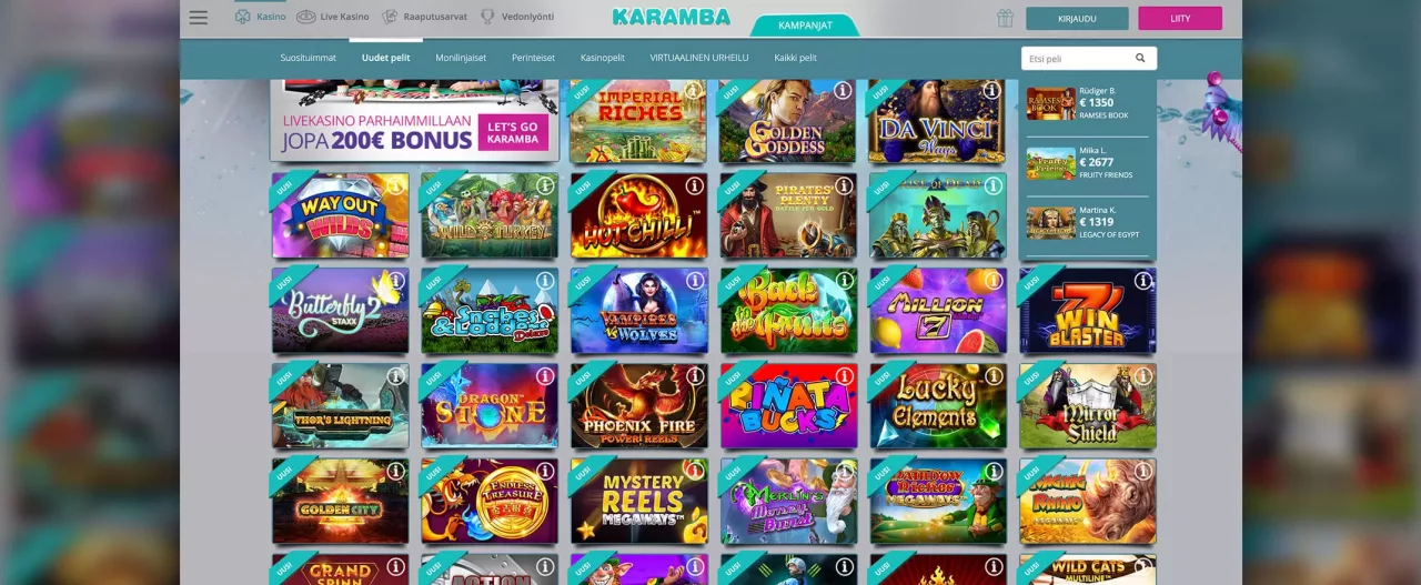 Karamba kasinopelit & kolikkopelit