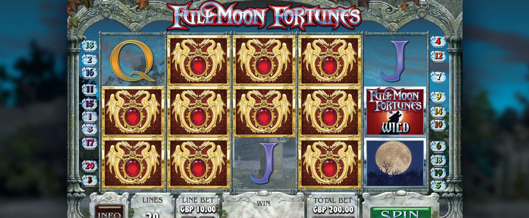 Full Moon Fortunes spilleautomat