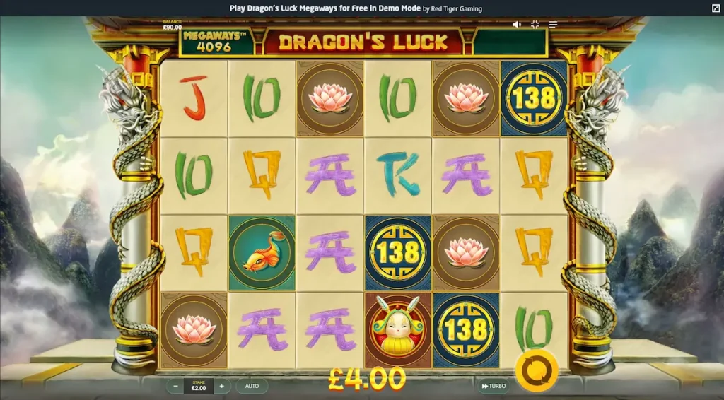 dragons luck megaways slot screenshot