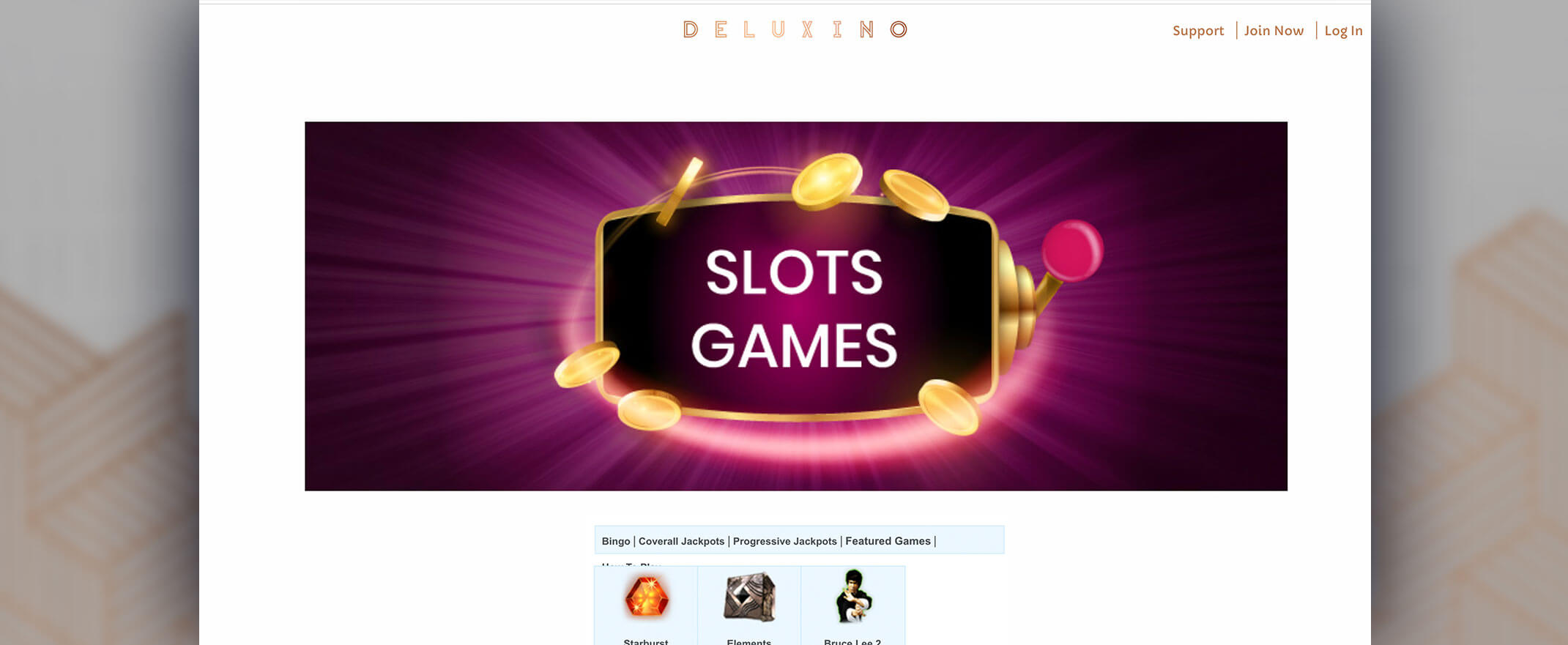 Deluxino Casino Games