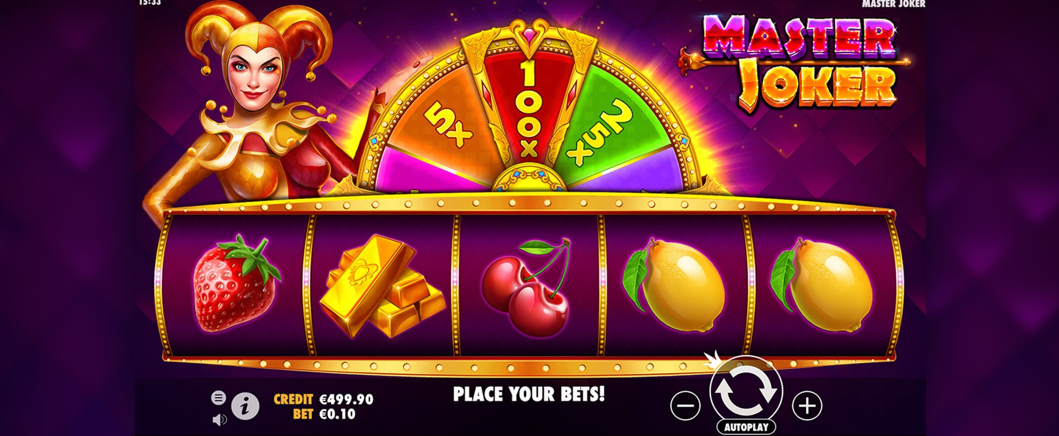 MAster Joker slot from Pragmatic Play - screenshot of the reels