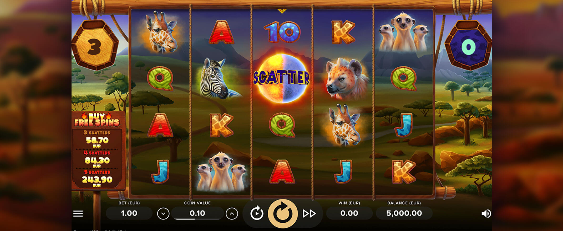 Serengeti Kings Spielautomat spielen