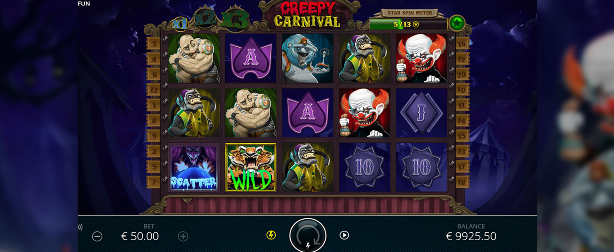 Creepy Carnival Spielautomat an Karneval spielen