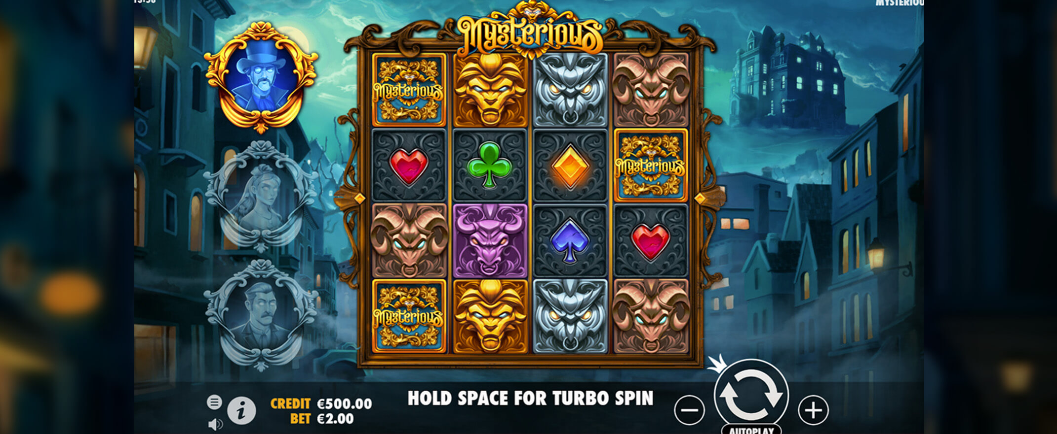 Mysterious slot review - image of the reels